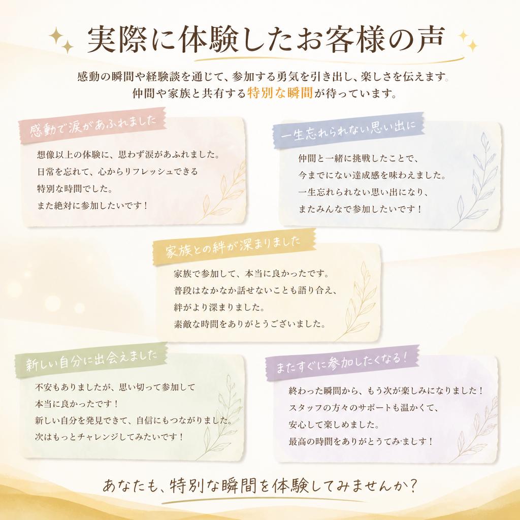 体験談：お客様の声