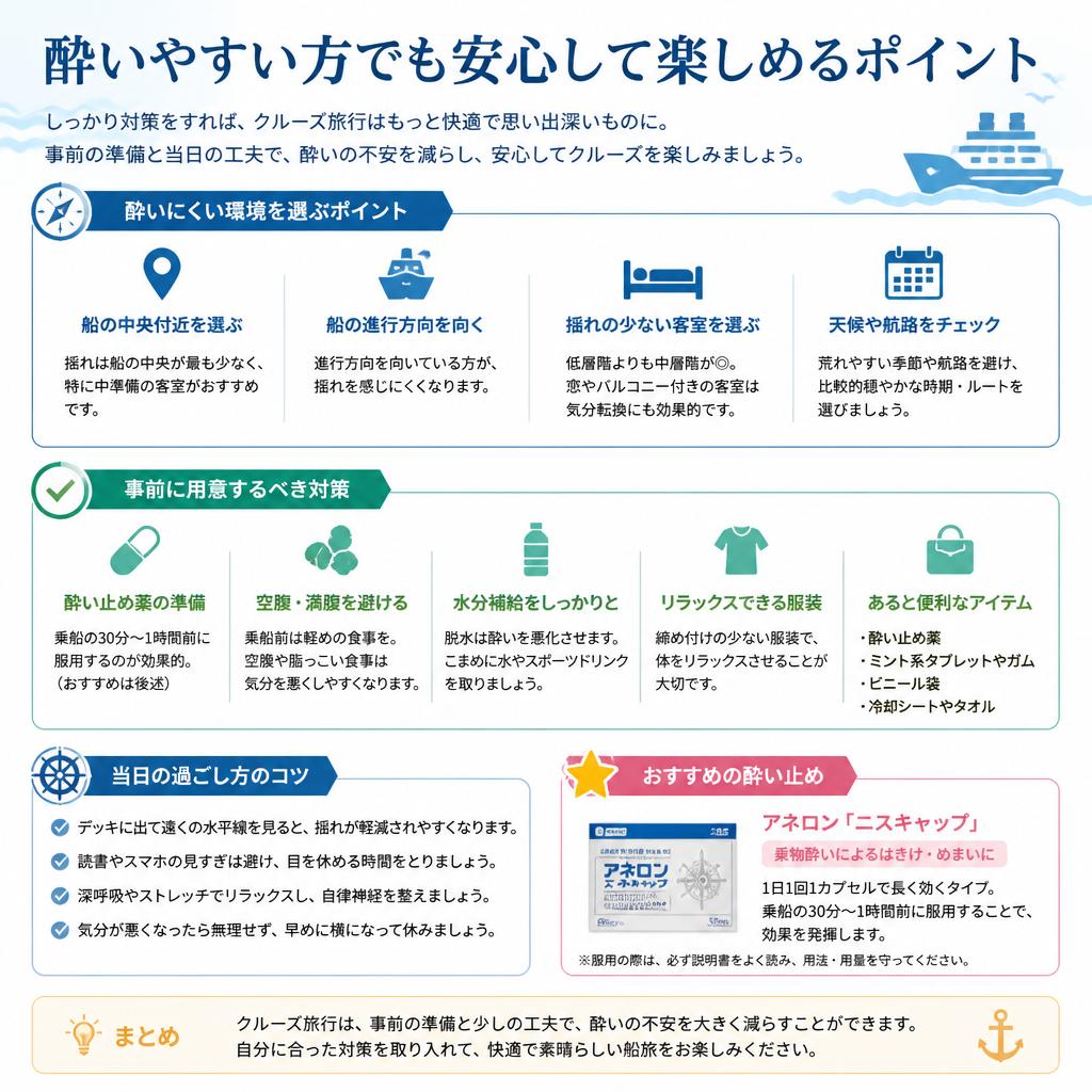 酔いやすい方への配慮