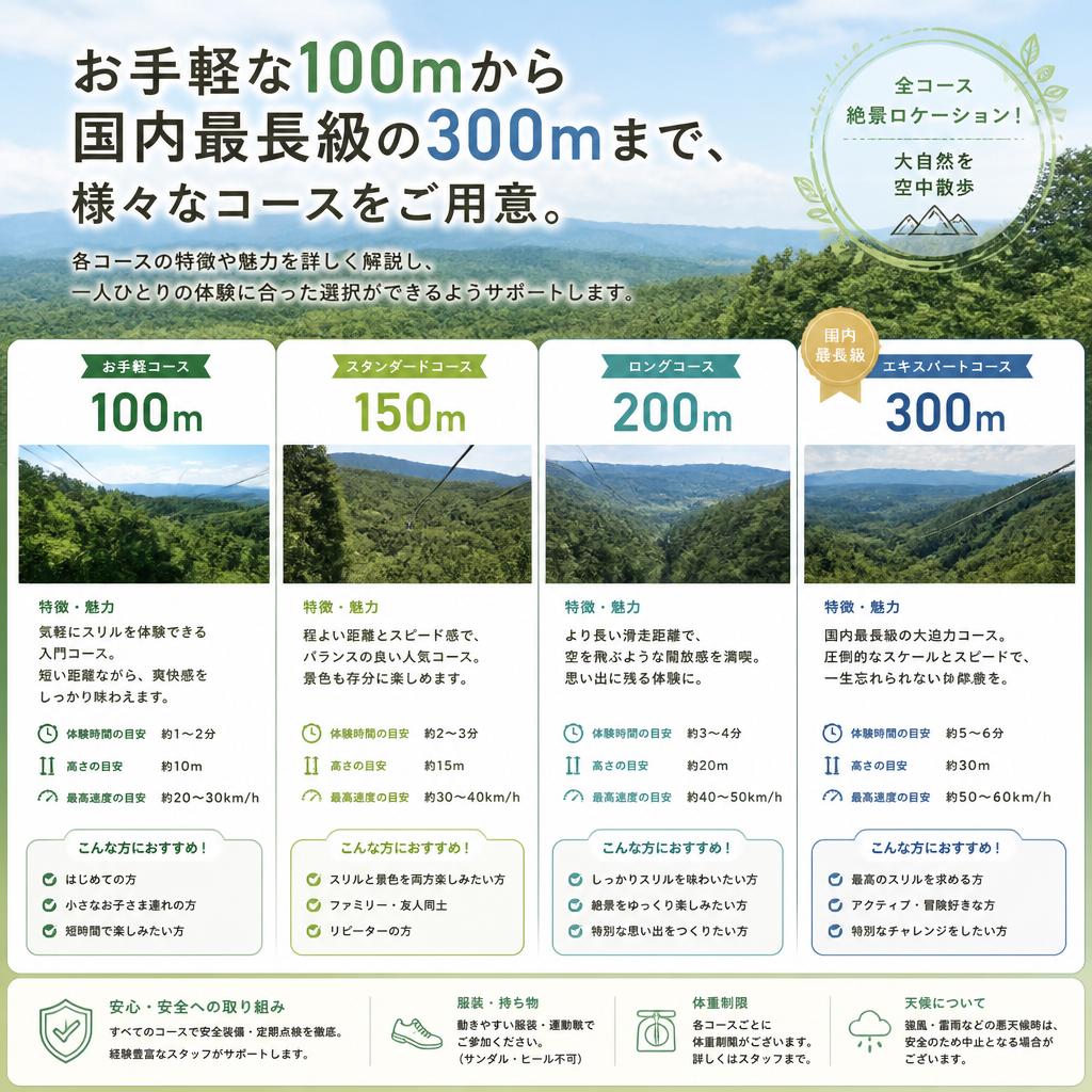 種類豊富なパラセーリングコース