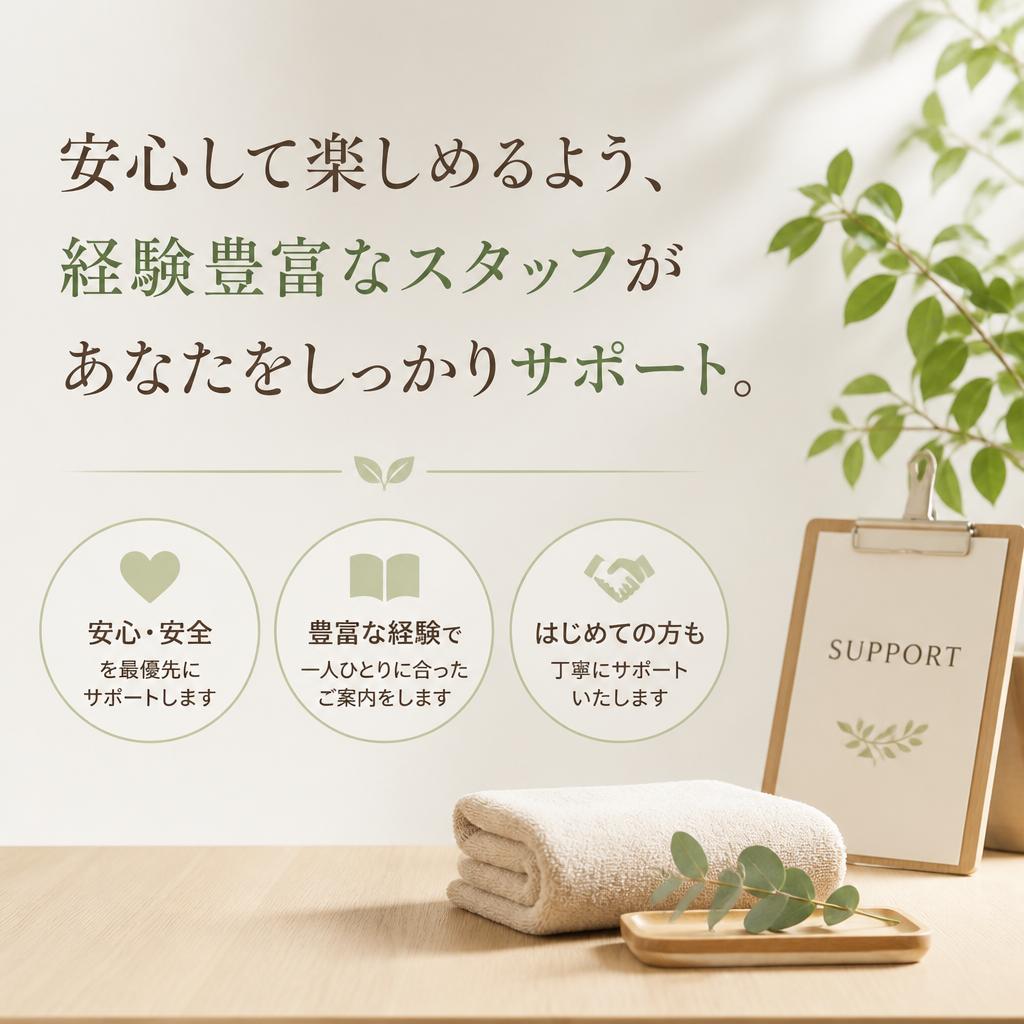 経験豊富なスタッフのサポート