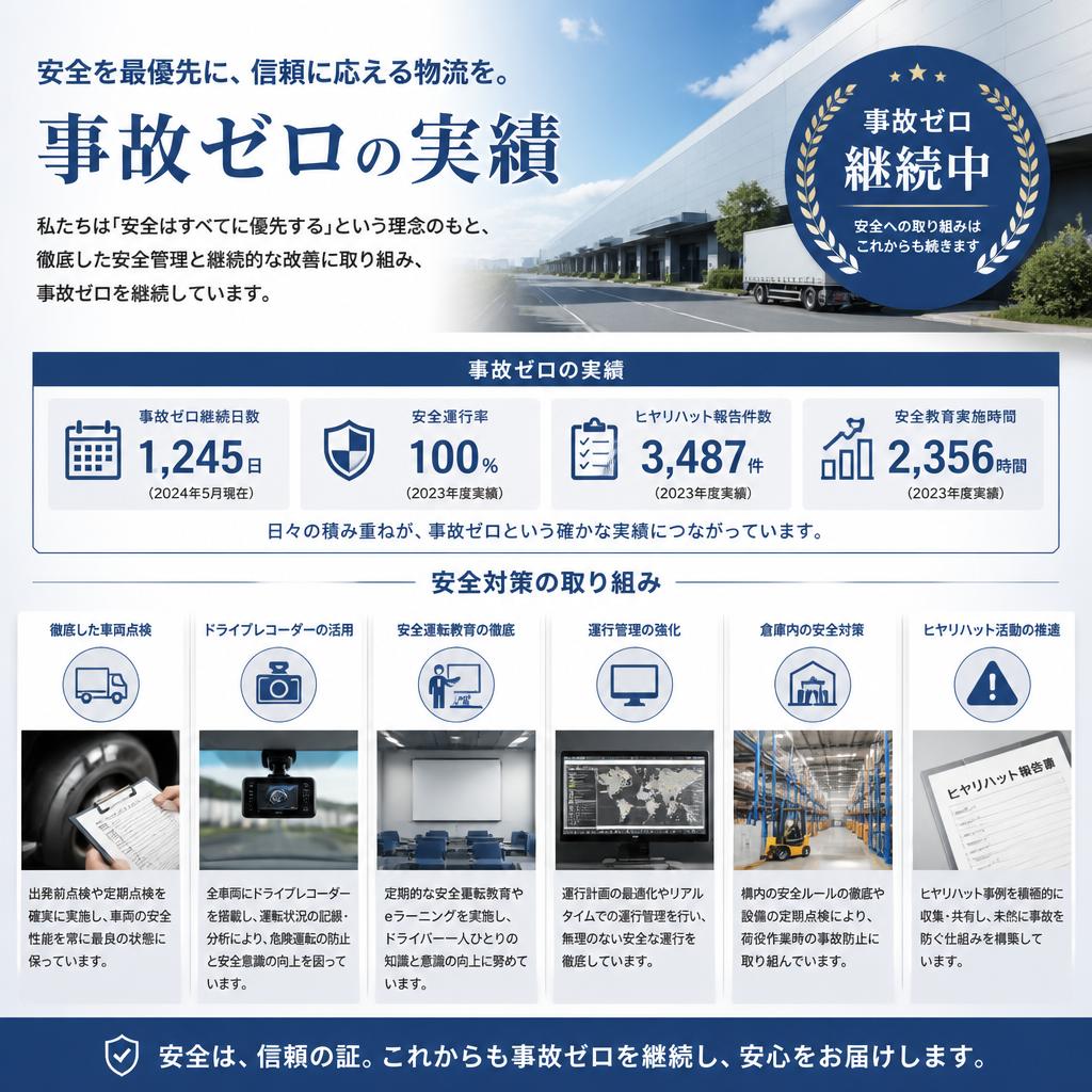 安全対策と信頼の実績